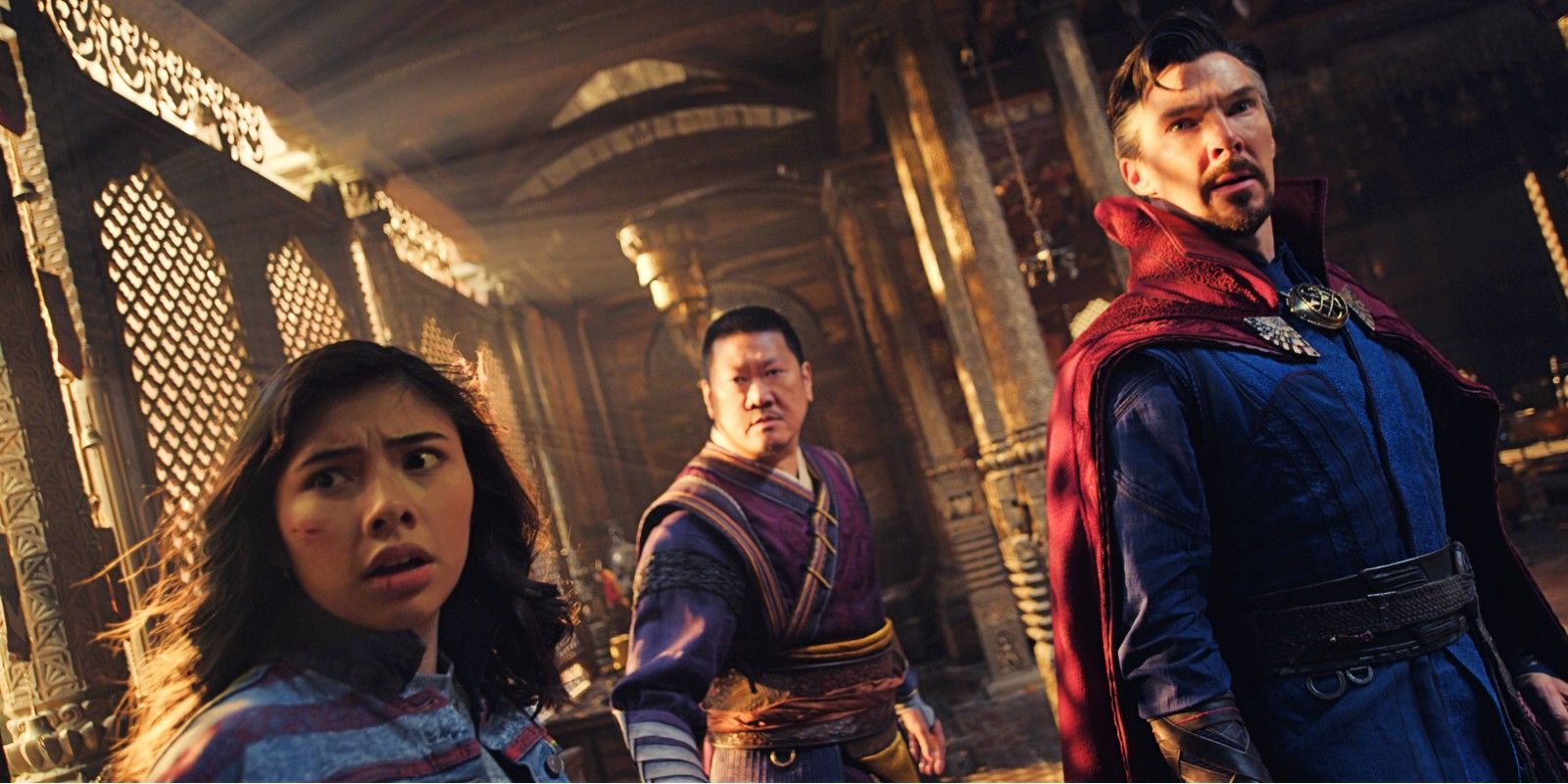 America Chavez Wong and Doctor Strange in Doctor Strange in the Multiverse of Madness