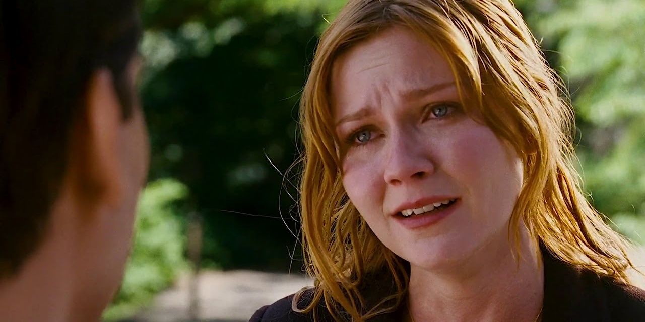 An image of a crying Mary Jane in Spider-Man 3