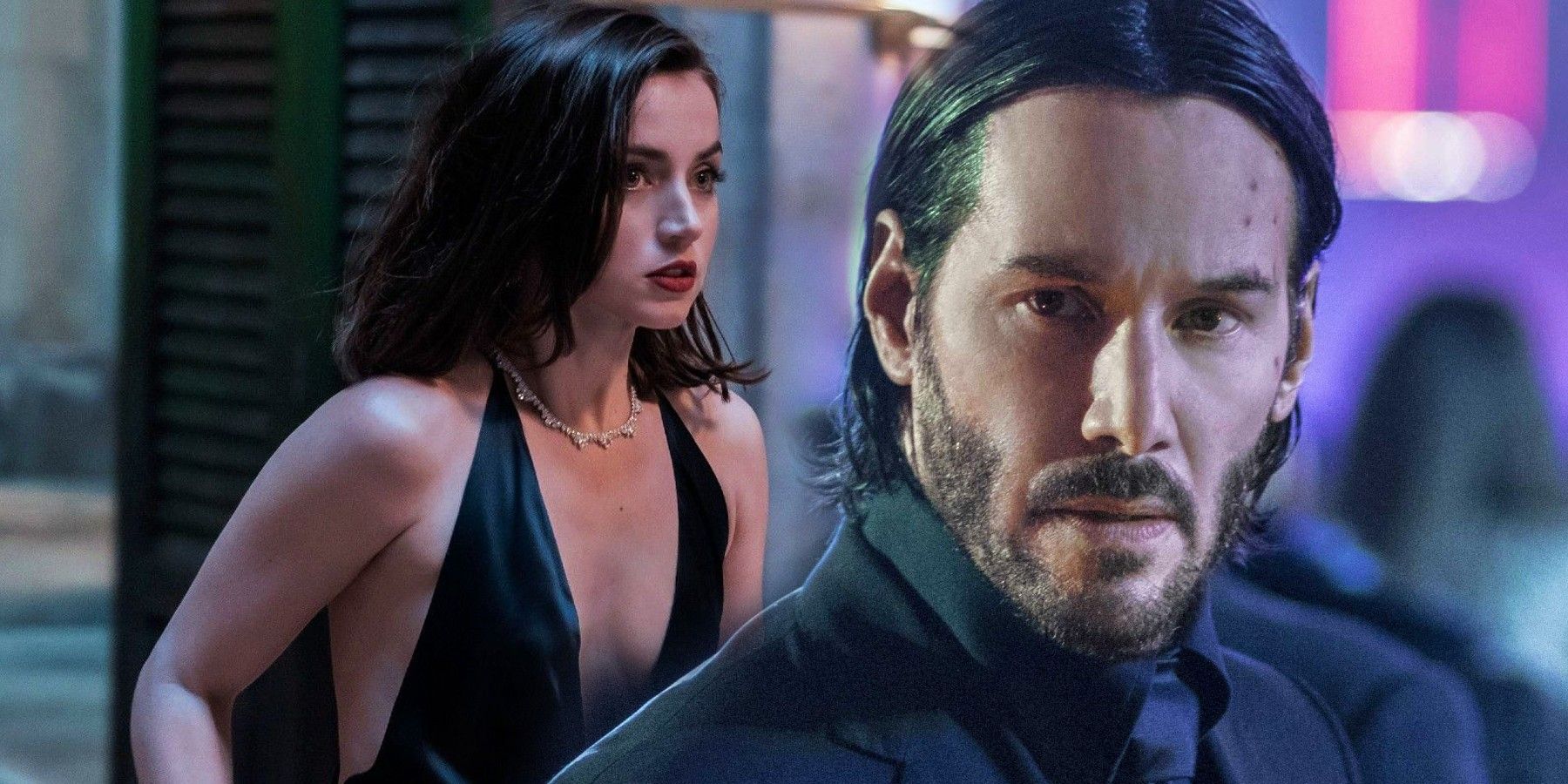 Ana De Armas and Keeanu Reeves in John Wick