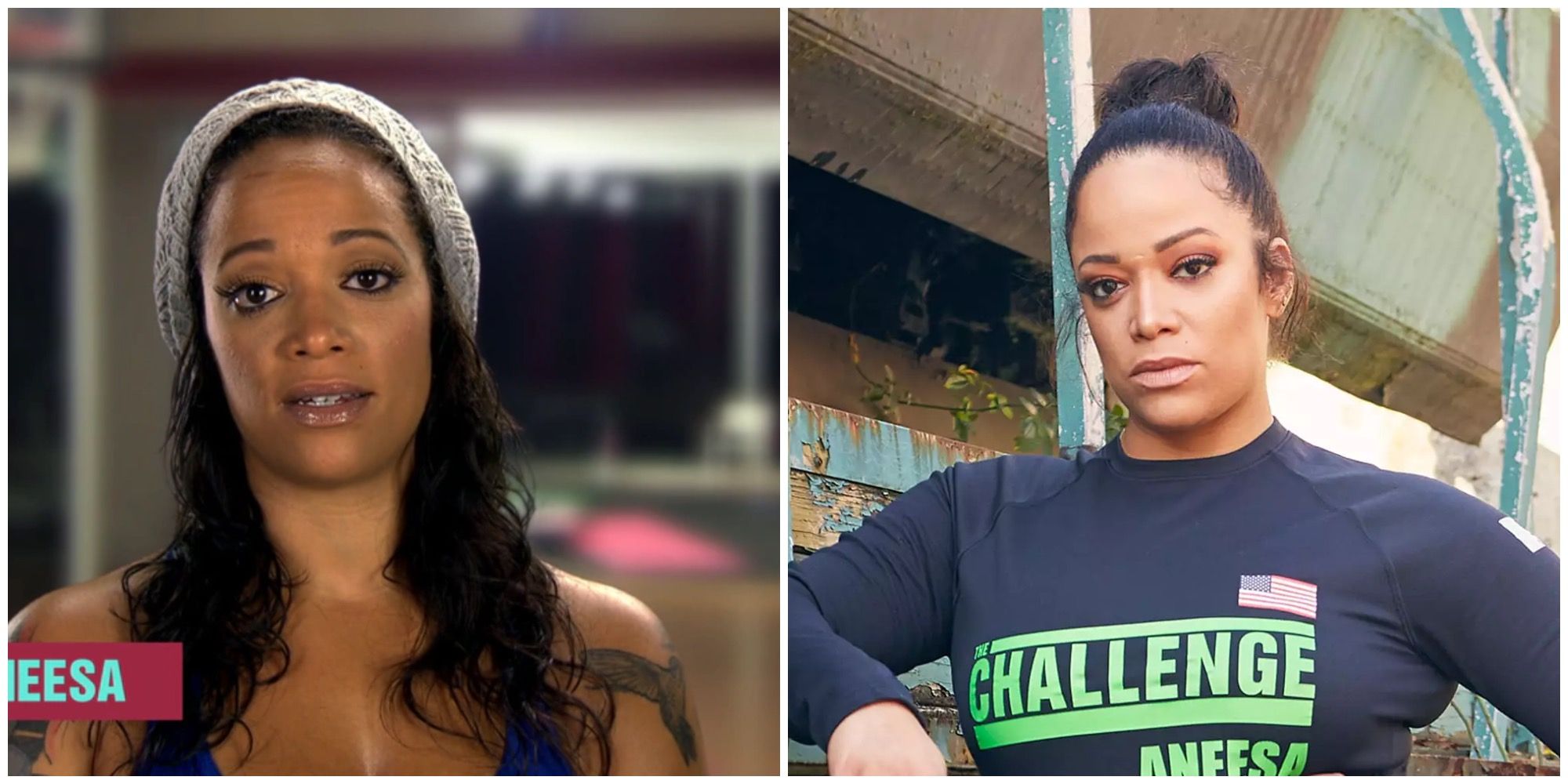 Split Image Of Aneesa From The Challenge