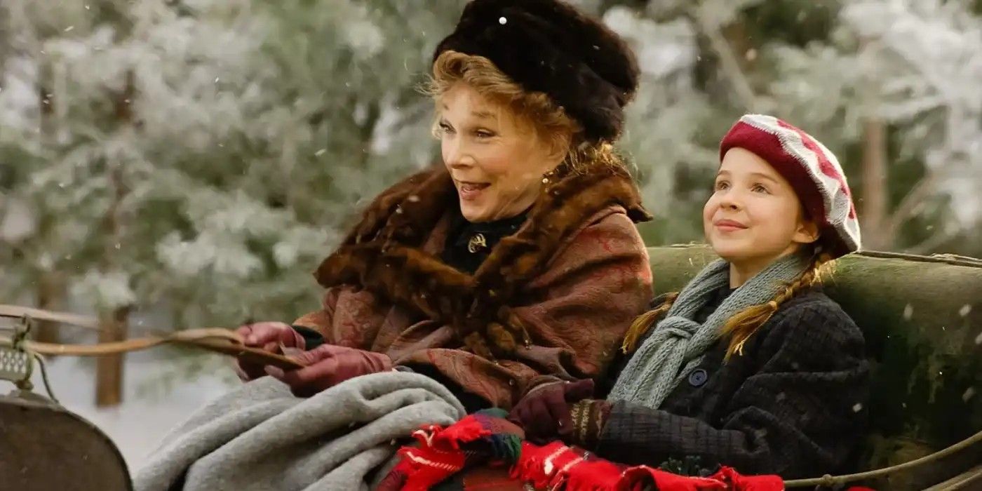 An image of Anne riding in a sleigh in Anne of Green Gables New Beginnings