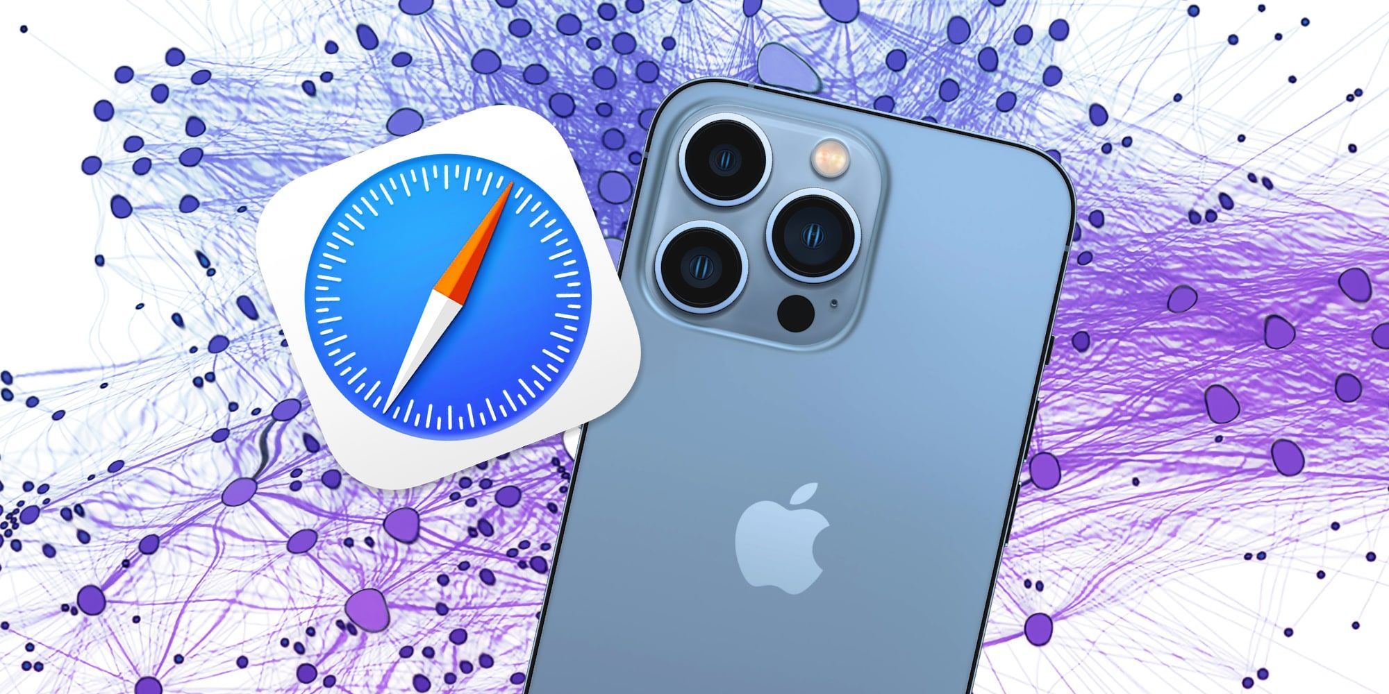 Apple iPhone 13 Pro Safari Logo Distorted Network BG
