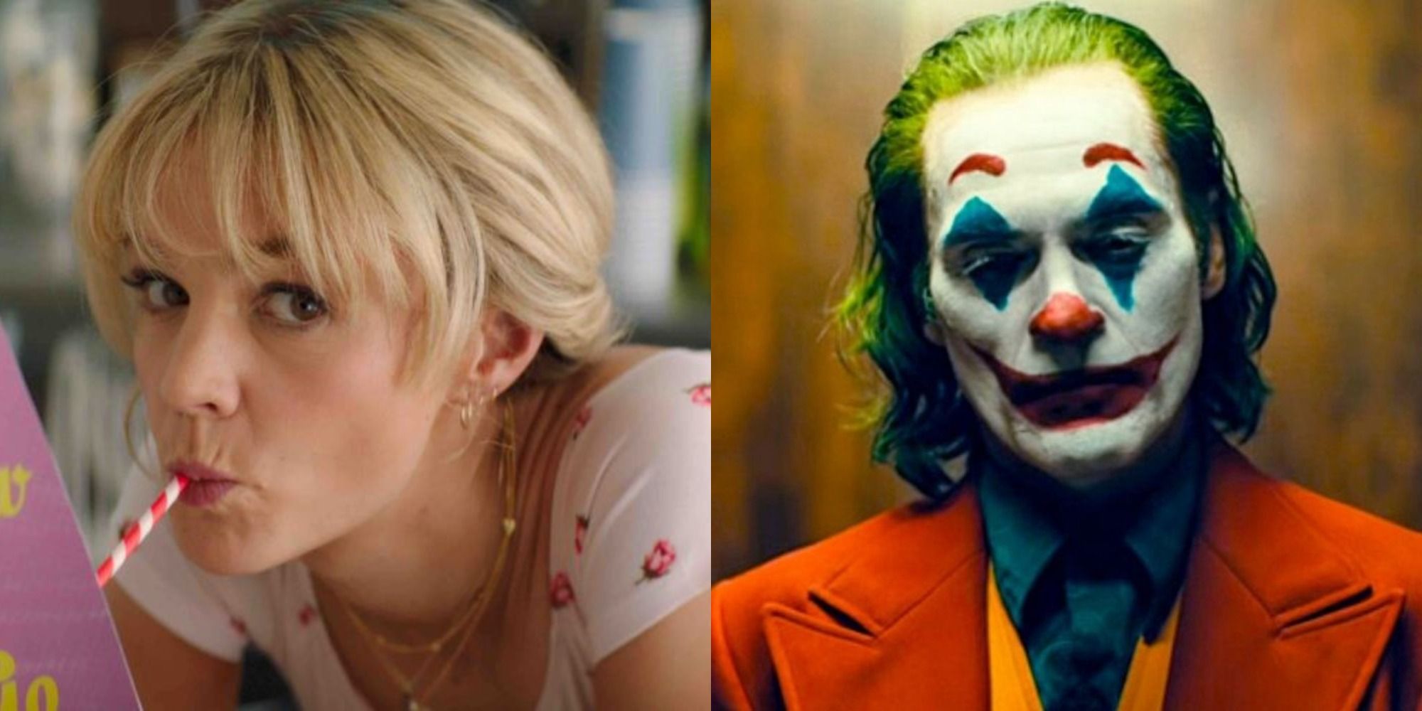 Carey Mulligan in Promising Young Woman and Joaquin Phoenix in Joker