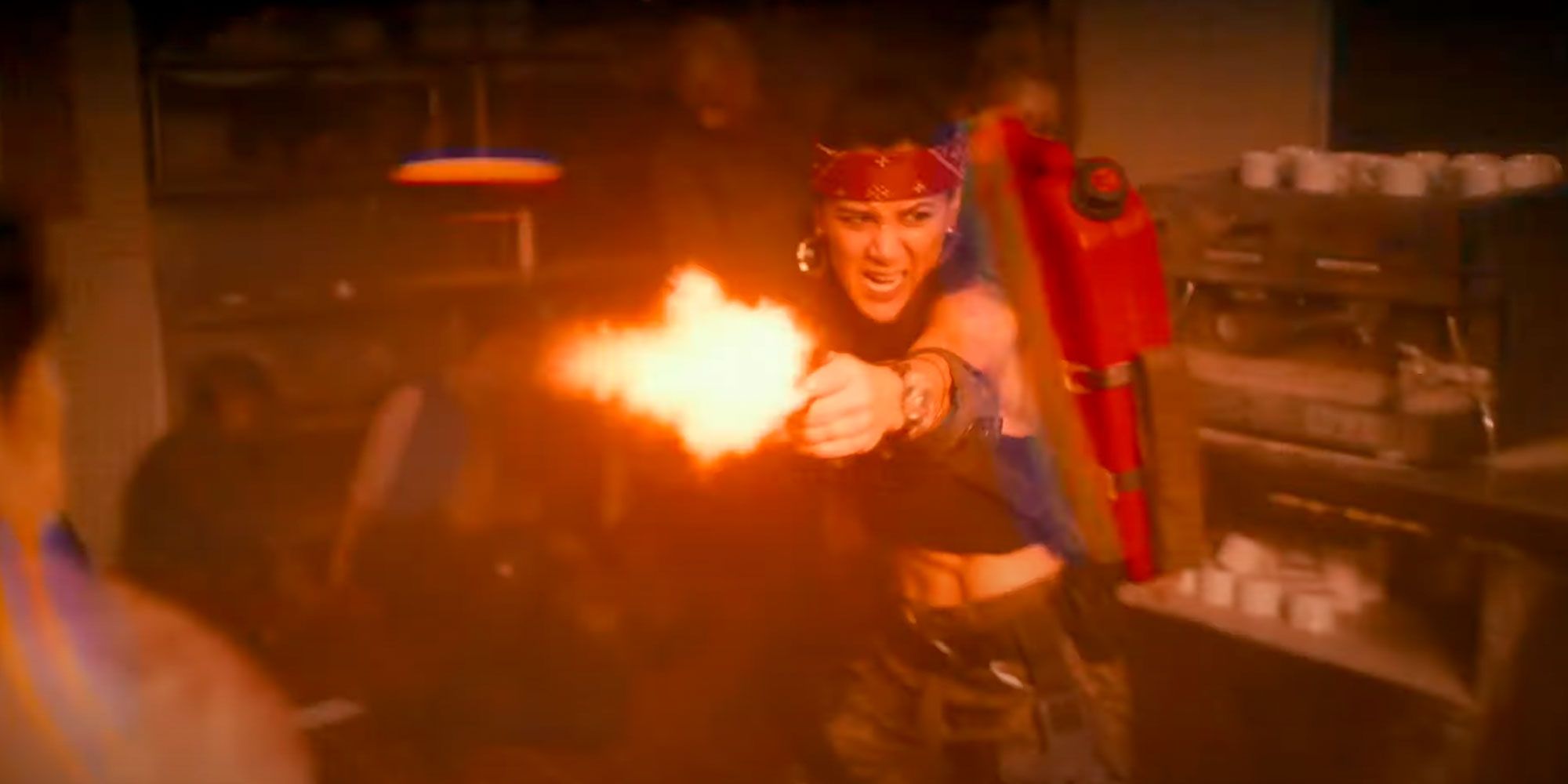 Samantha fighting in Army of the Dead