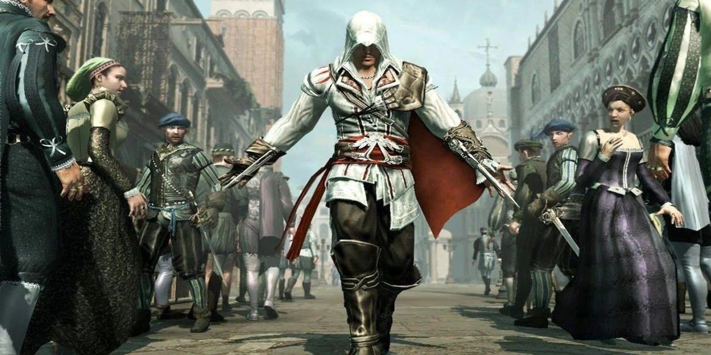 Ezio em uma cena de Assassin's Creed 2 