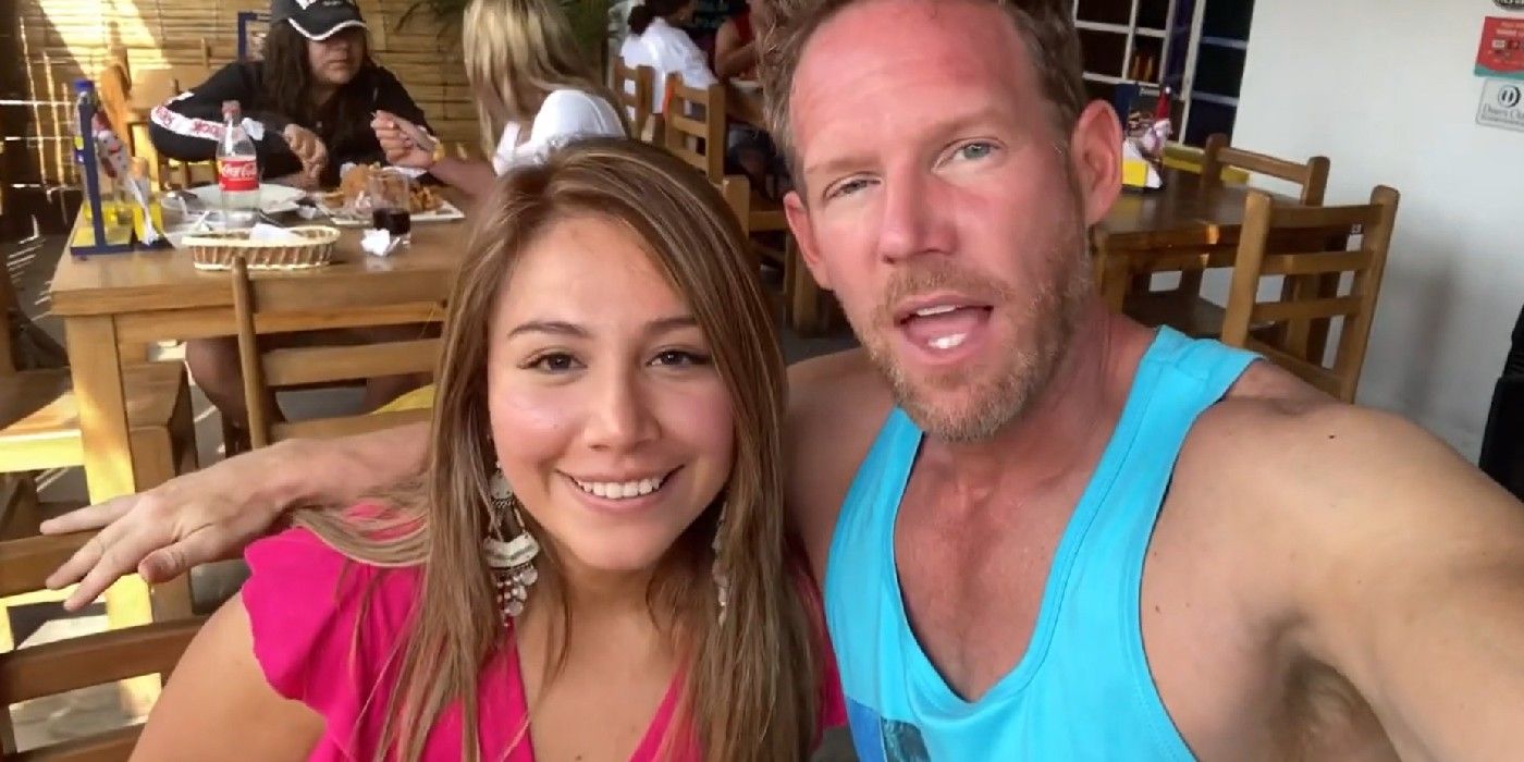 Ben Rathbun and Mahogany Roca from 90 Day Fiancé smiling at restaurant