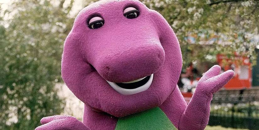 Barney The Dinosaur shrugging