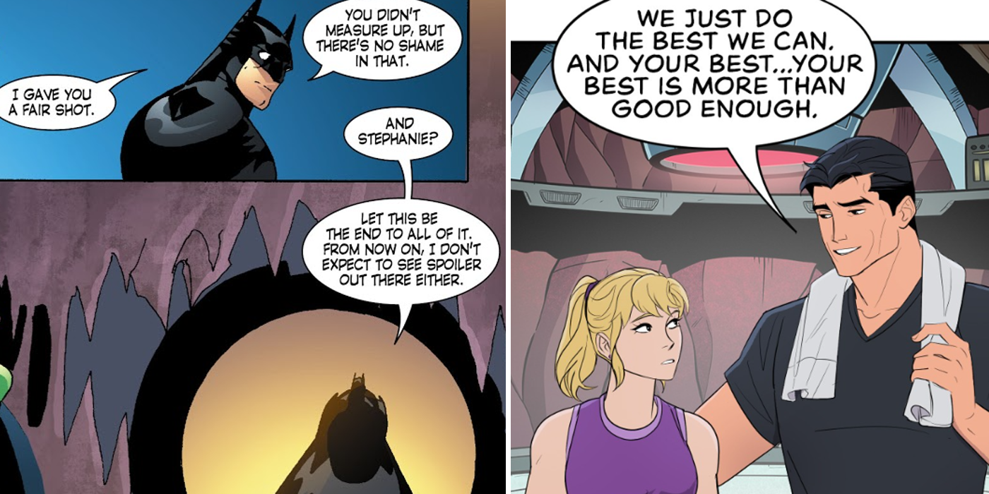 Batman fires and praises stephanie brown&rsquo;s robin spoiler comics