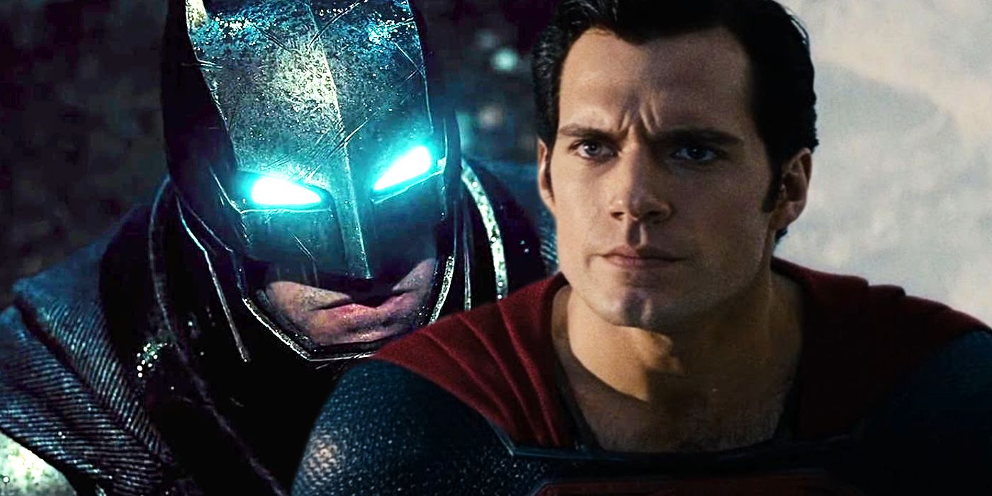 Batman em Batman v Superman e Superman em Homem de Aço