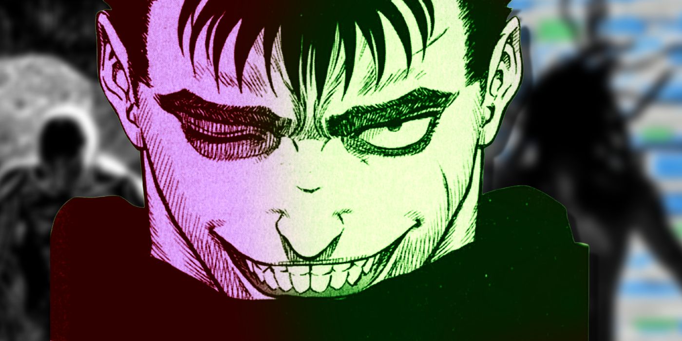 Guts from Berserk Smiling combined with Robb Banks album art.