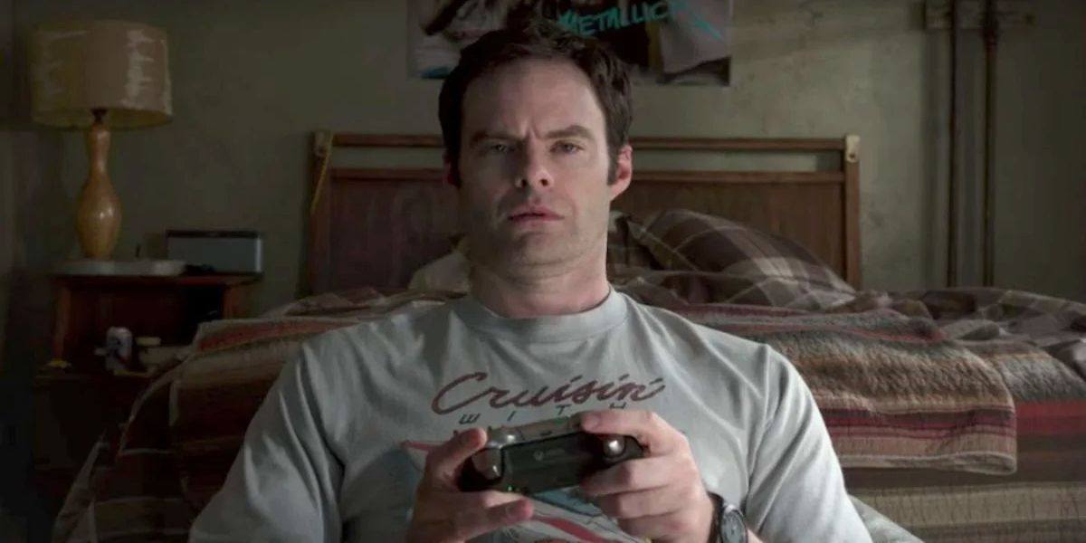 Barry (Bill Hader) playing video games in HBO's Barry