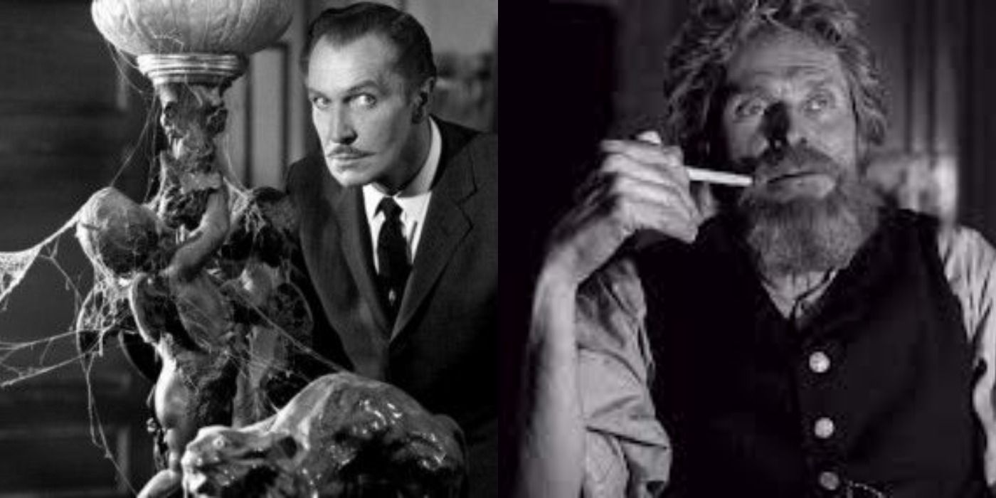 Vincent Price and Wilem Dafoe in Black and White Movies
