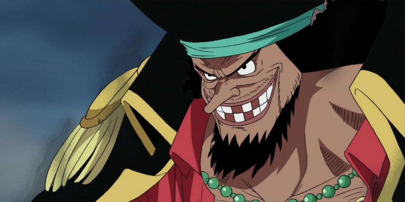 Blackbeard Grinning in One Piece.