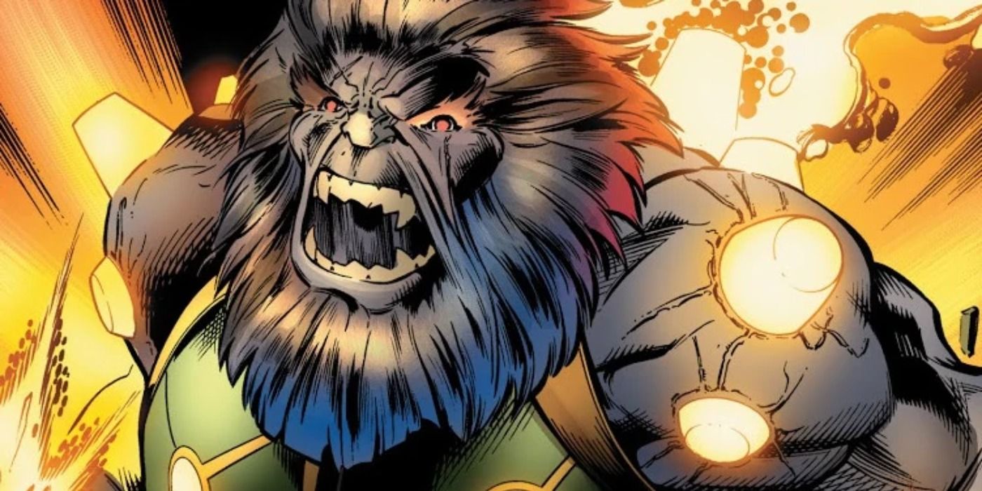Blastaar roars in Marvel comics.