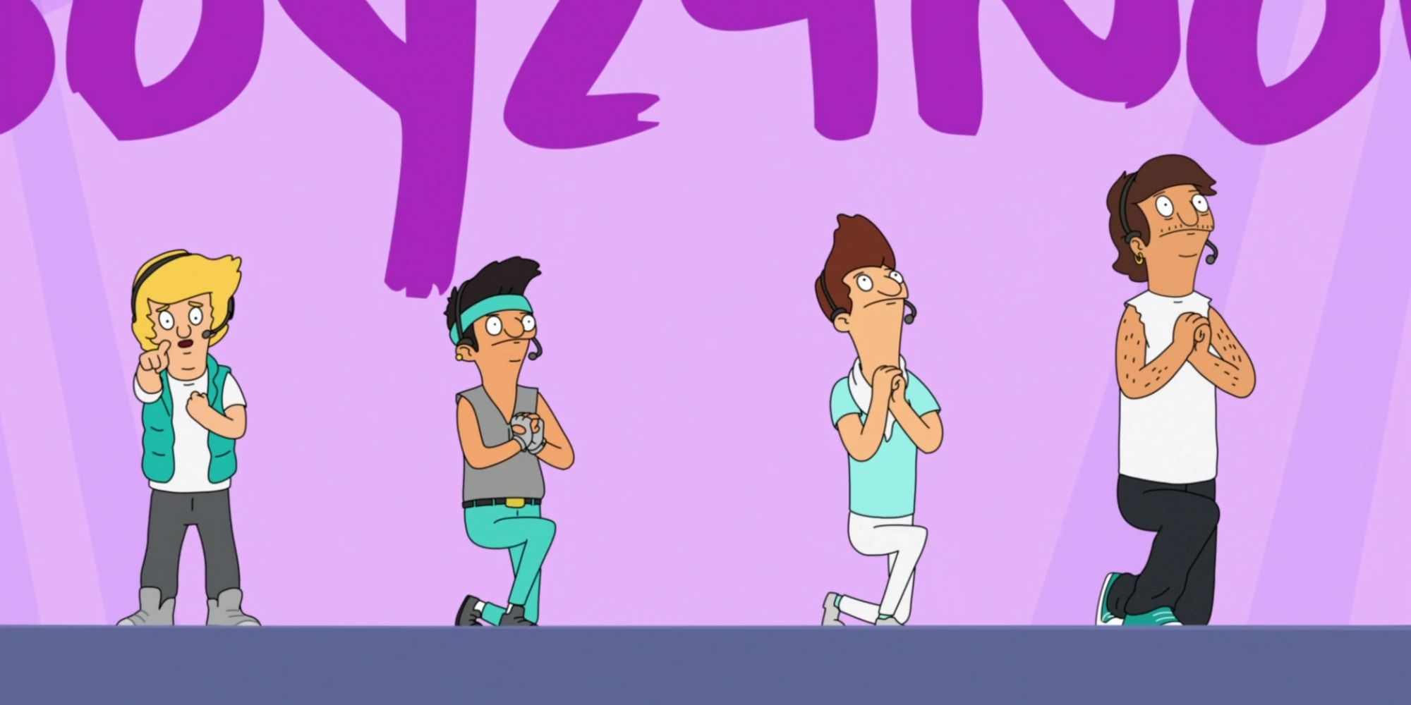 Boyz 4 Now from Bob's Burgers are performing in concert 