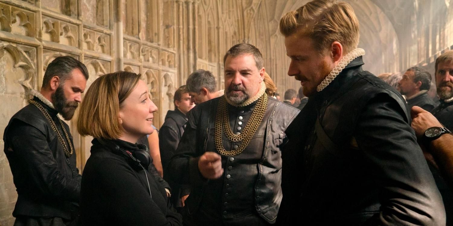 Brendan Coyle on the set of Mary Queen of Scots