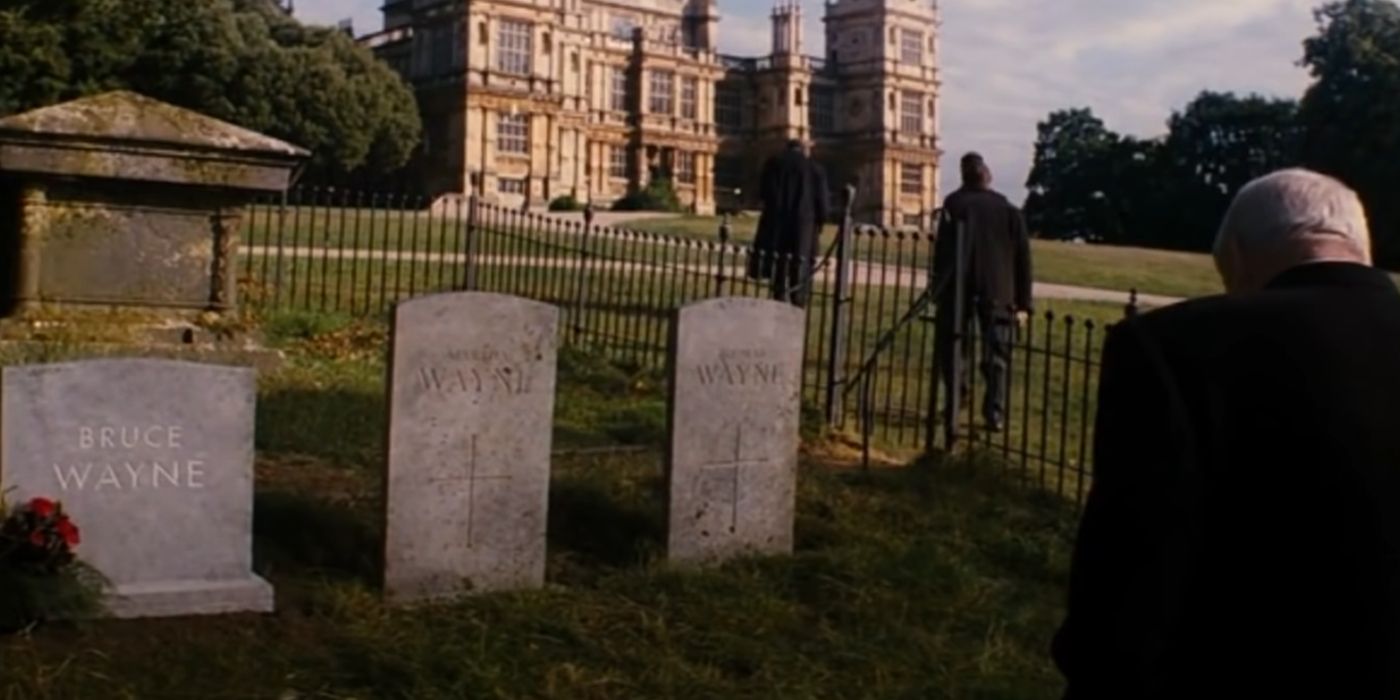 Bruce Wayne's grave in The Dark Knight Rises