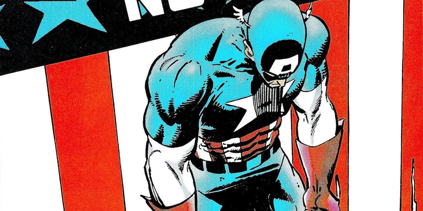Captain America hanging his head in Marvel comics