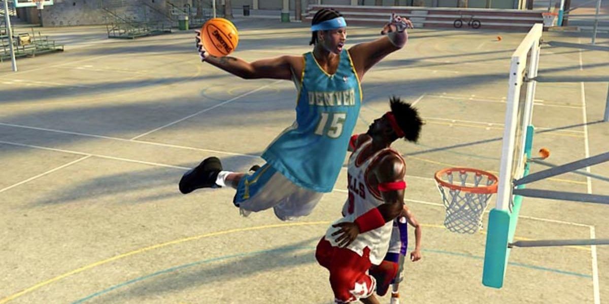 Carmelo Anthony Dunking in NBA Street Homecourt