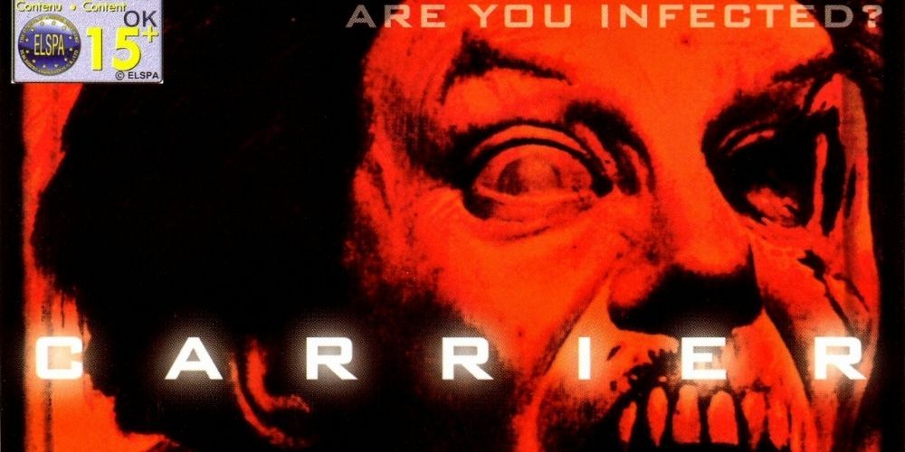 The cover for Carrier features an infected human rotting away