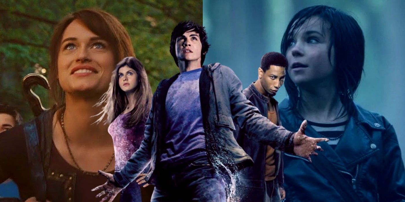 A collage of Percy Jackson characters