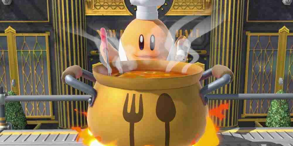 Chef Kawasaki from Kirby starts cooking in Super Smash Bros.
