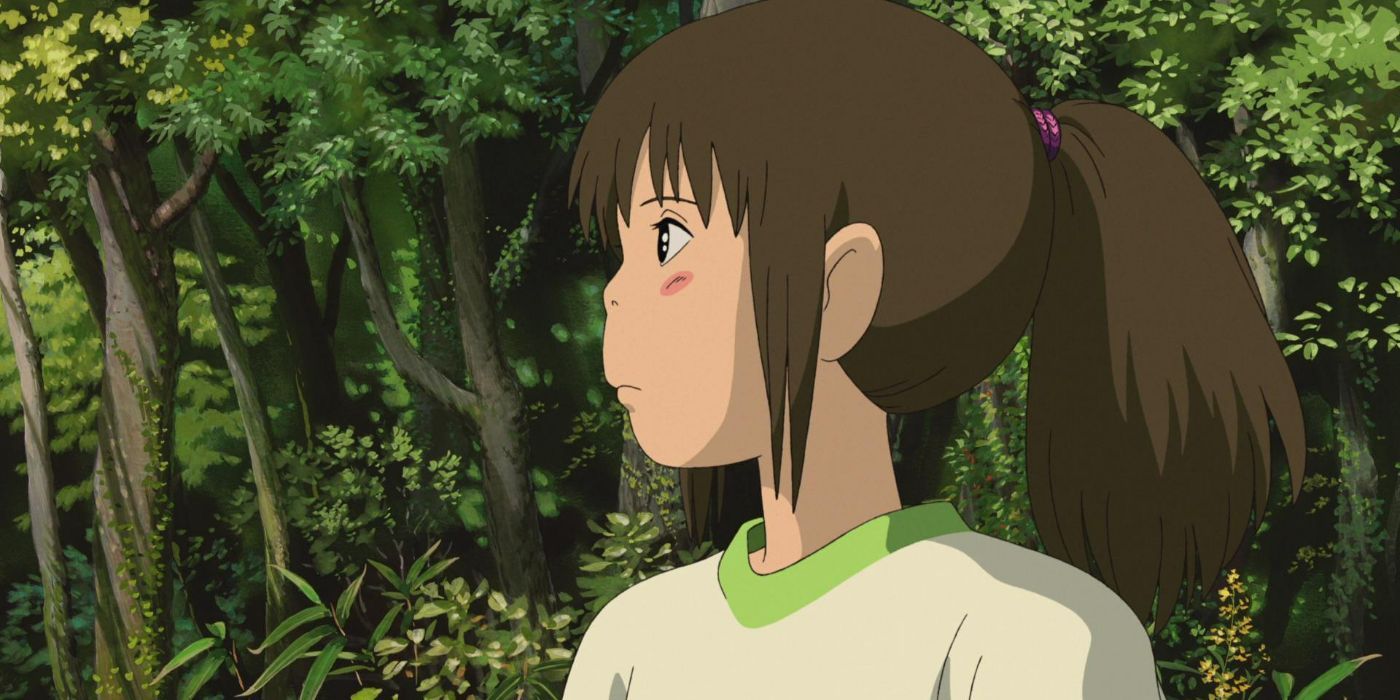 Chihiro looking into the distance in Spirited Away