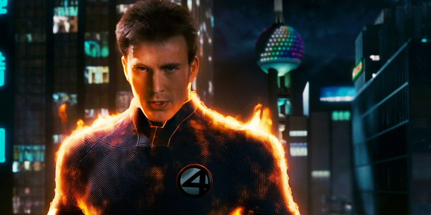 Chris Evans as Johnny Storm/The Human Torch in Fantastic Four: Rise of the Silver Surfer