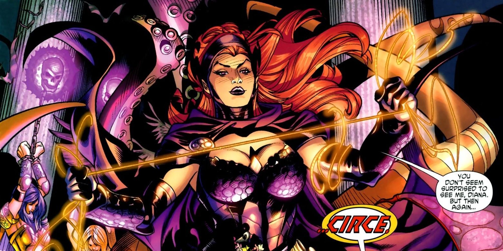 Circe taunting Wonder Woman in DC comics