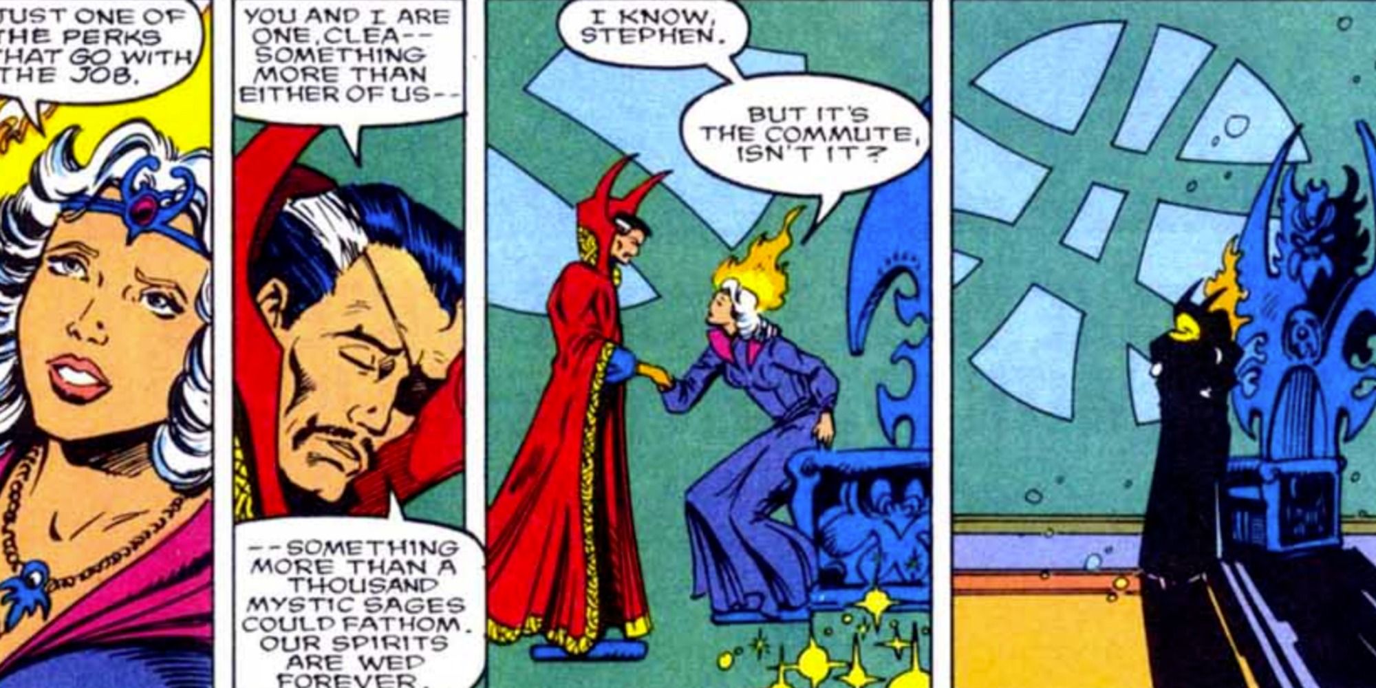Clea and Doctor Strange wed in Marvel Comics.