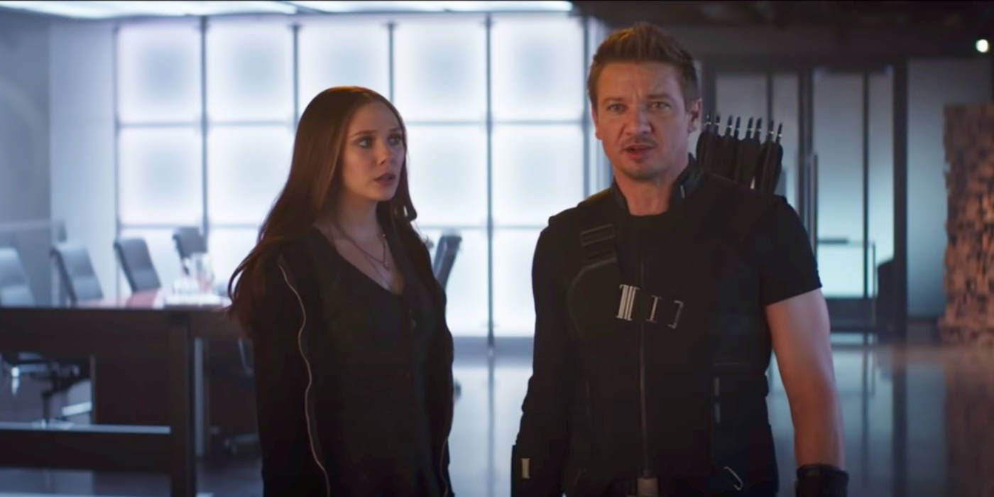 Hawkeye and Scarlet Witch in Captain America Civil War