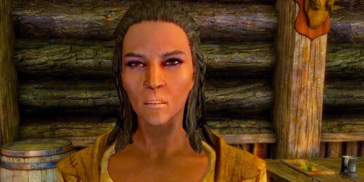 Constance Michel speaking to the player in Skyrim
