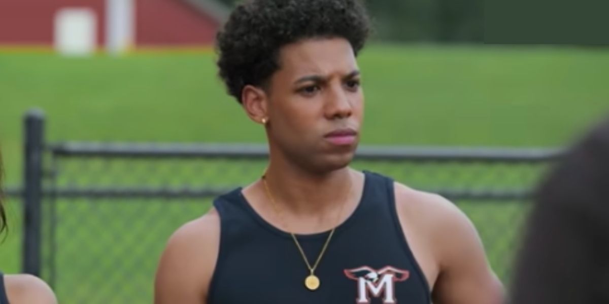 Tim in his track uniform in Hulu&rsquo;s Crush