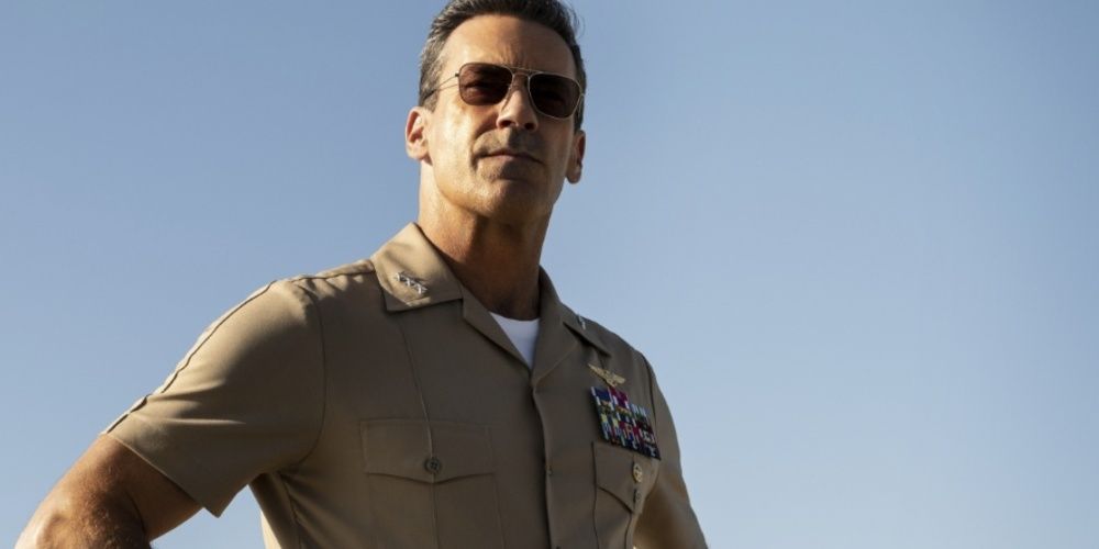 Cyclone striking a pose in shades in Top Gun Maverick