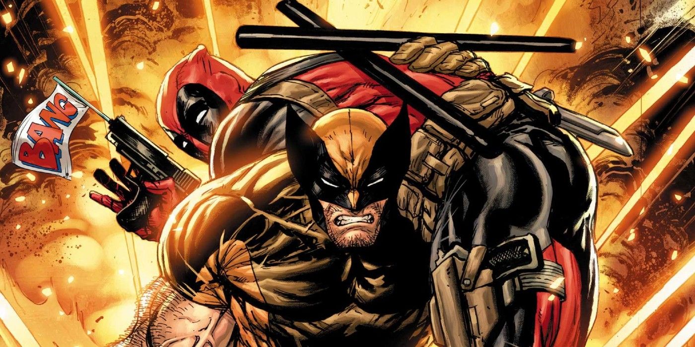 Wolverine carries Deadpool in Marvel Comics 