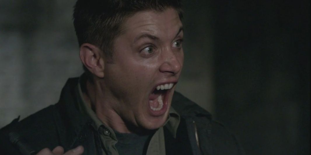 Dean Winchester screaming in Supernatural 