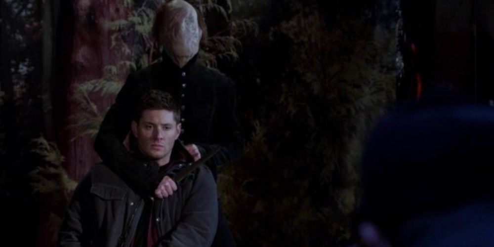 Dean held hostage by the Thinman in Supernatural 