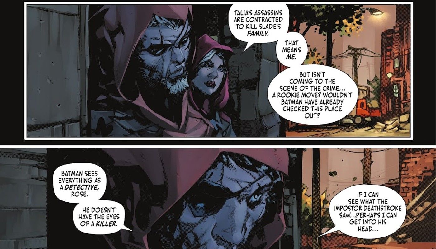 Deathstroke talks about Batman.