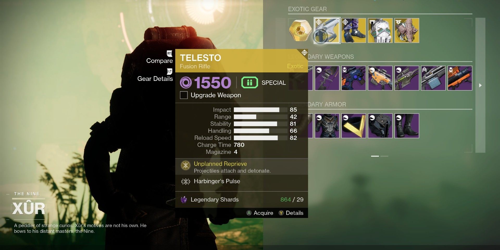 Destiny 2 Xur Location and Exotic Items (May 20 May 24)