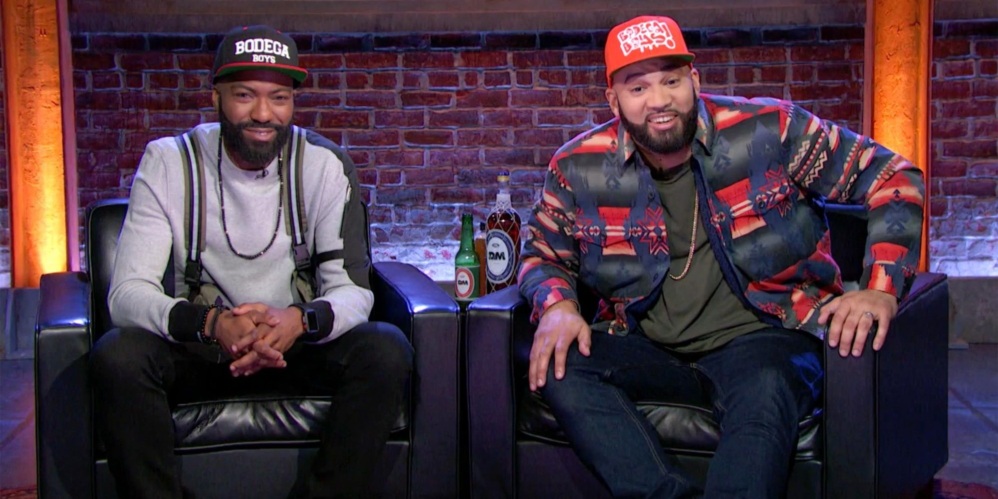Desus and Mero sitting on a couch in a still from Desus & Mero