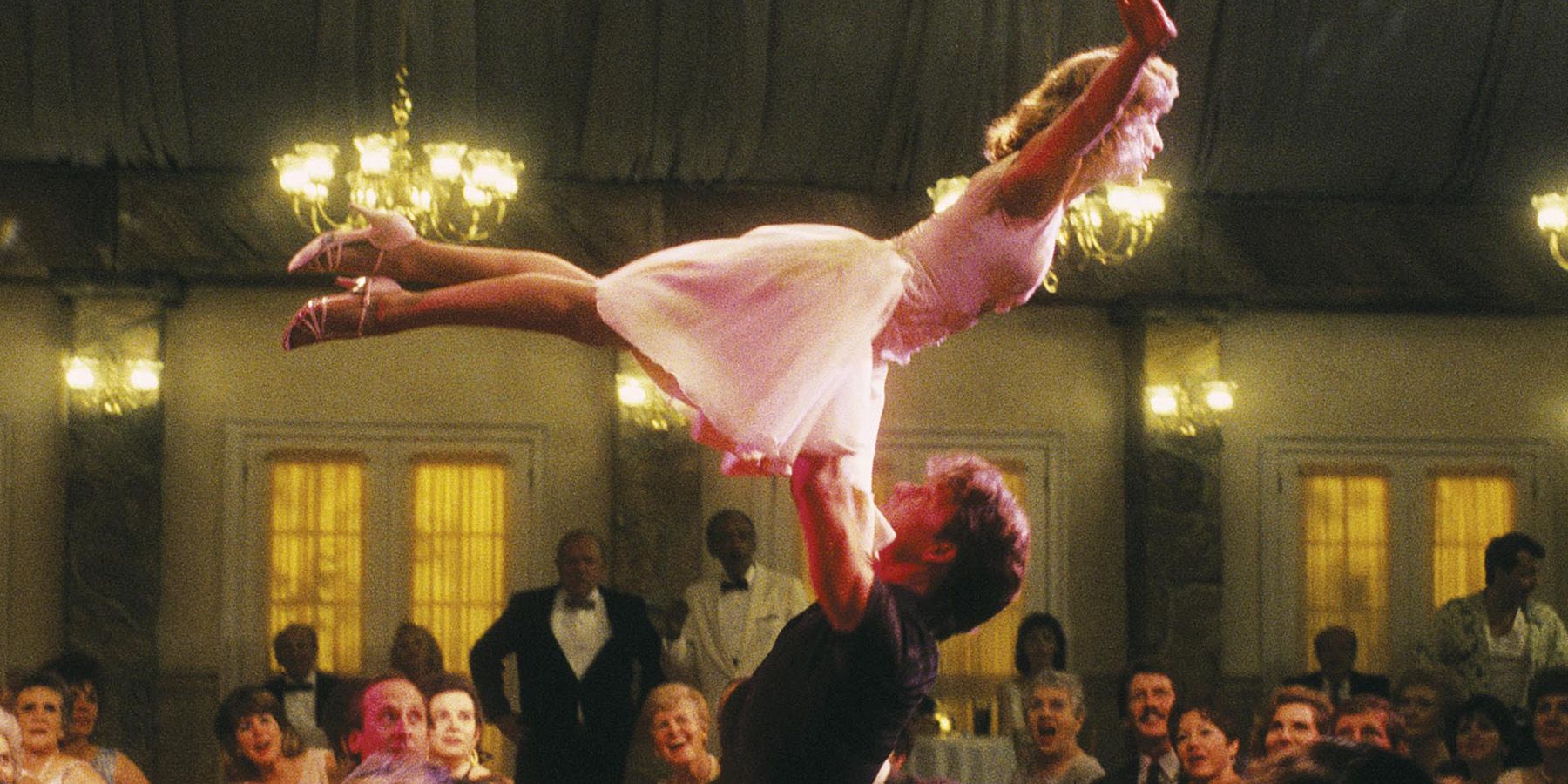 Johnny lifts Baby during their final dance in Dirty Dancing