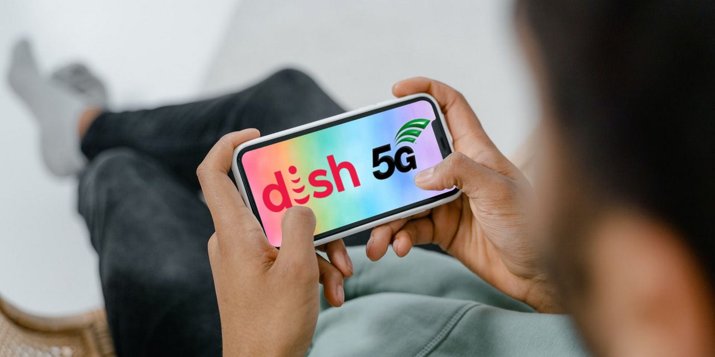 Dish Network 5G logo on a smartphone