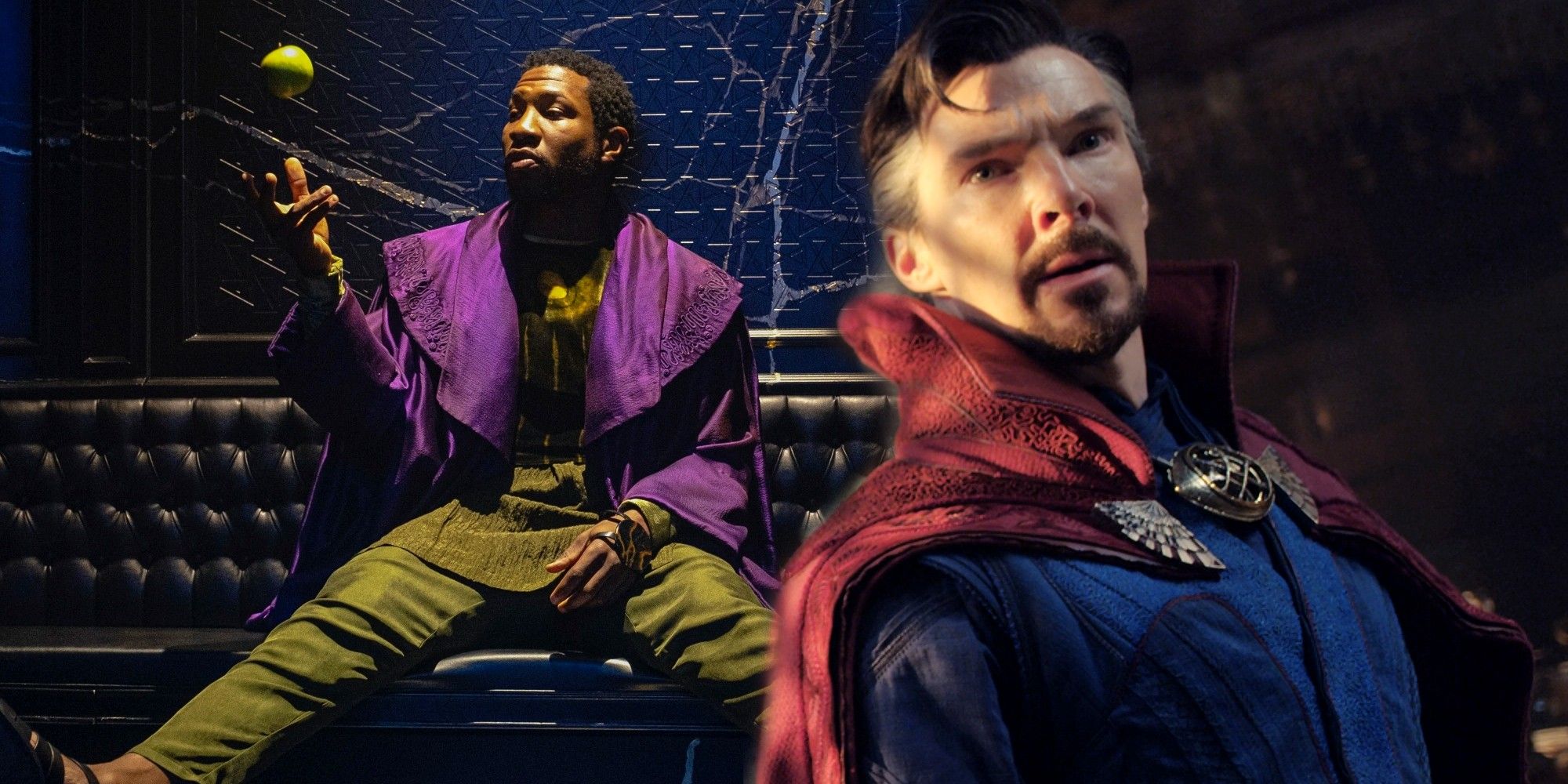 Doctor Strange In The Multiverse of Madness Benedict Cumberbatch as Doctor Strange and Jonathan Majors as He Who Remains