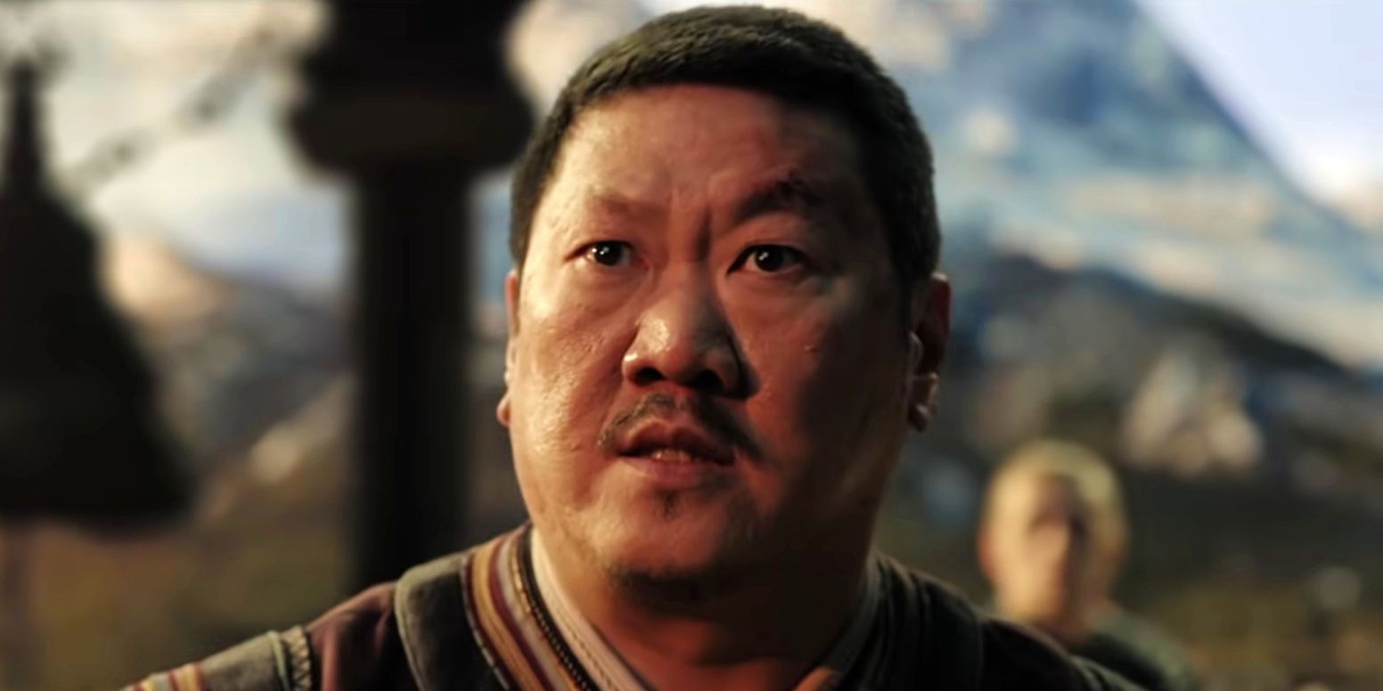 Wong looking up in Doctor Strange 2.