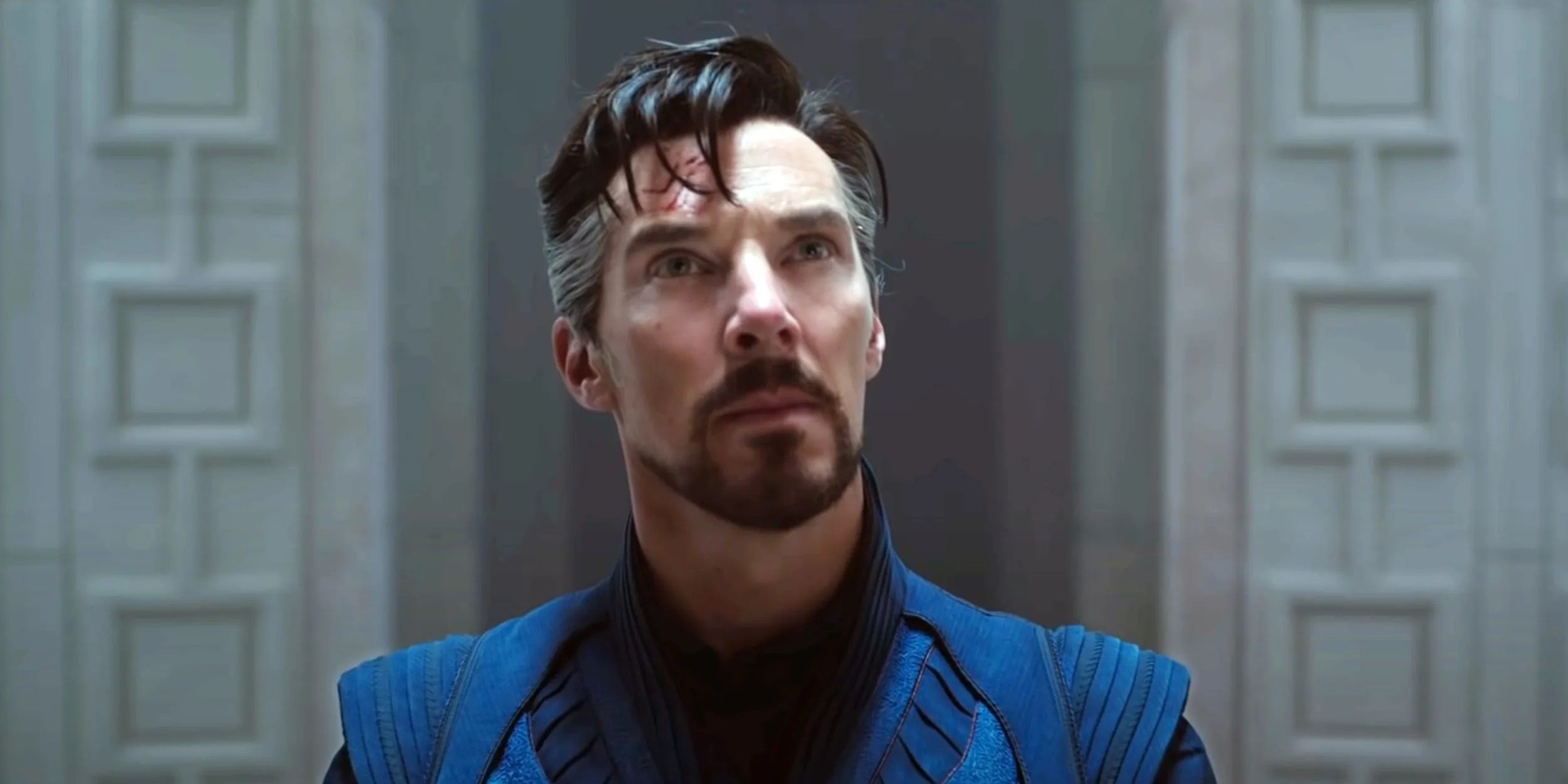 Doctor Strange stands before the Illuminati in Multiverse of Madness