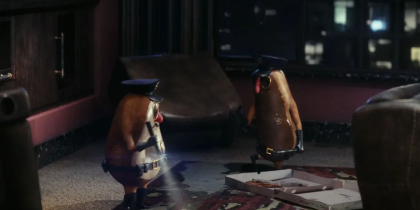 Donut Cops from Wreck It Ralph on the Crime Scene in the Rescue Rangers movie