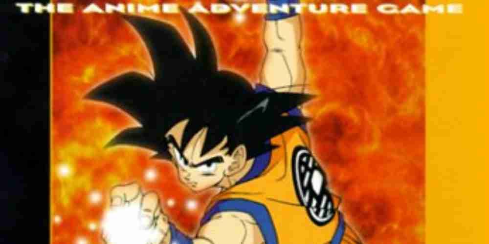 Dragon Ball Z&rsquo;s anime adventure rpg guidebook artwork shows Goku charging a blast.