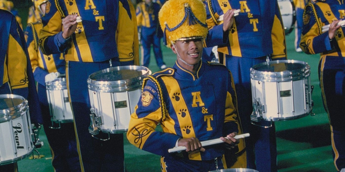 Nick Cannon as Devon Miles with the school's marching band.