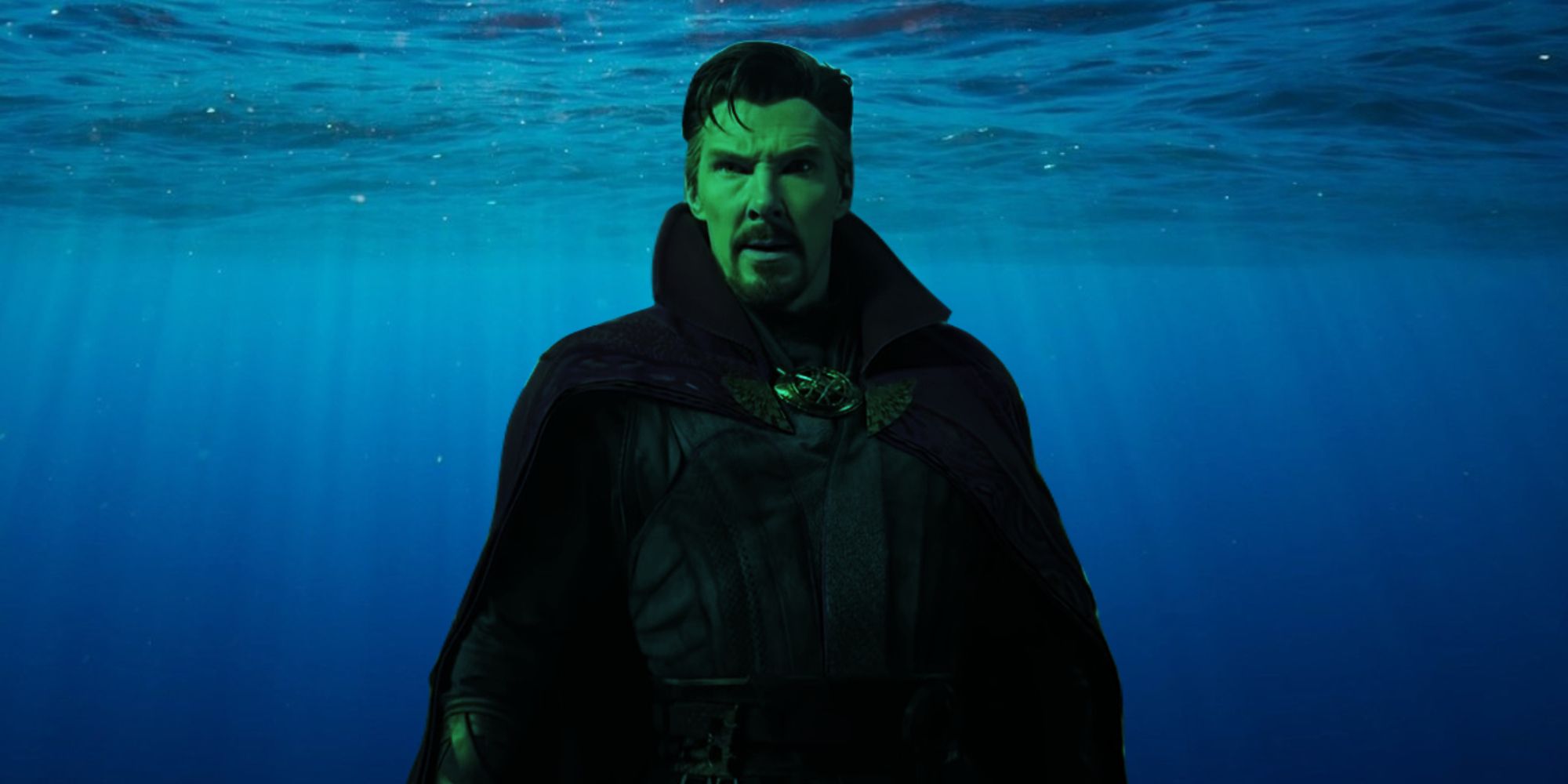 Edited photo of Doctor Strange underwater