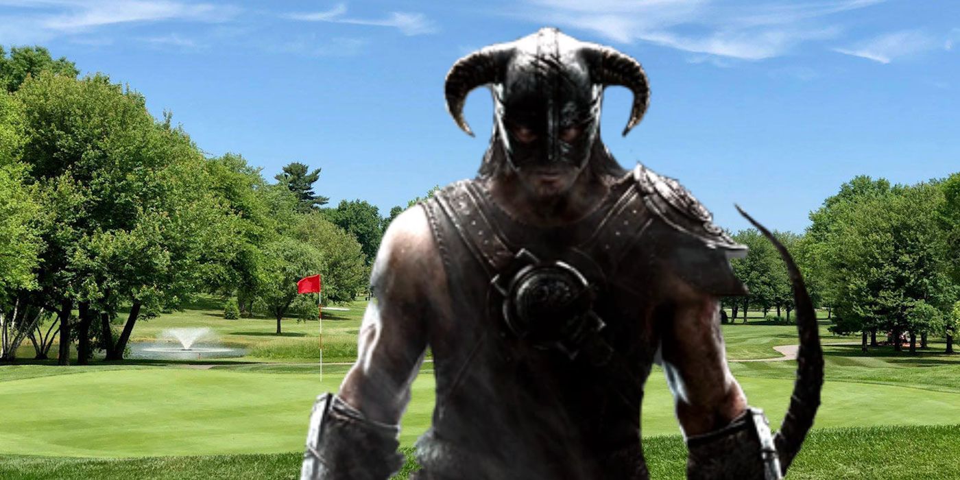 Elder Scroll Skyrim’s Dragonborn plays golf